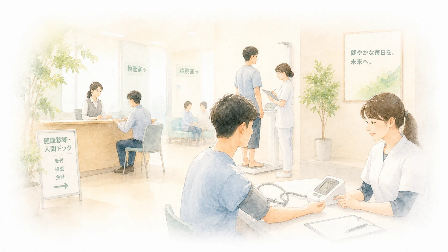 健康診断のイラスト